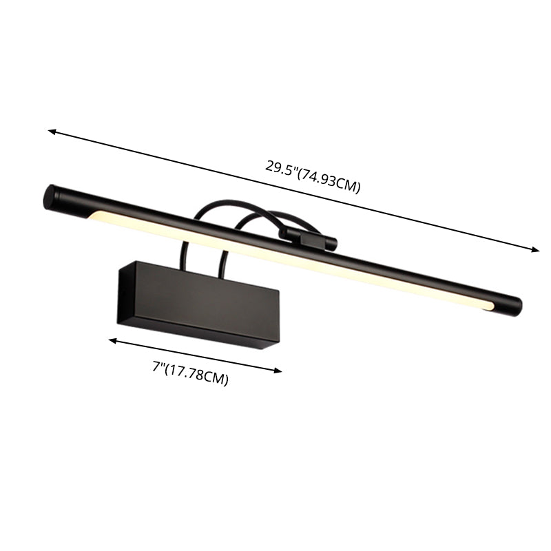 Armoire miroir de style moderne lumières murales de salle de bain en métal LED LED Vanité ambiante Vanity Light avec tête de lampe pivotante