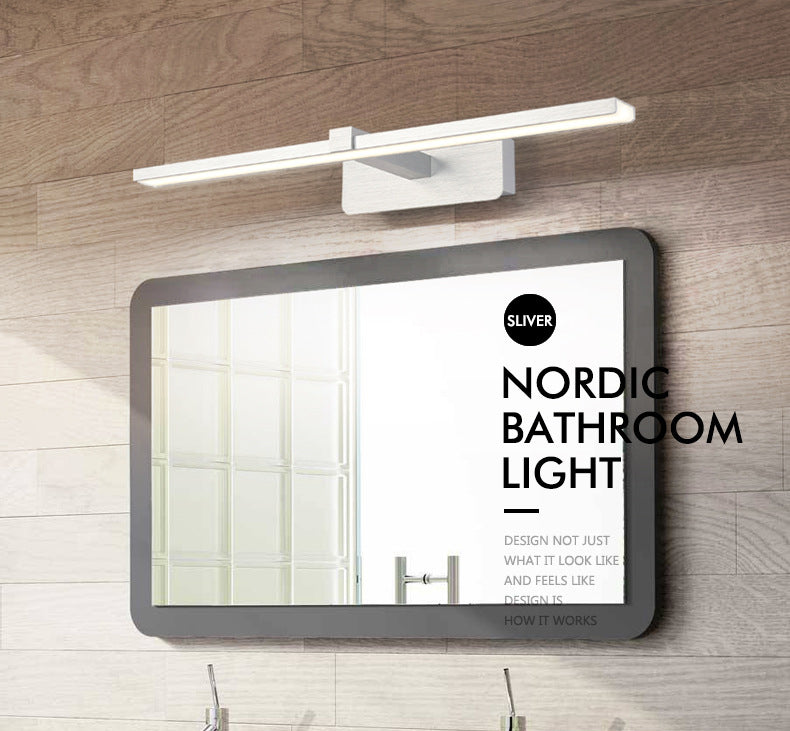 Mobile moderno mobile a specchio da bagno luci murali scalette in metallo tonalità lineare a LED Ambient vanità illuminazione