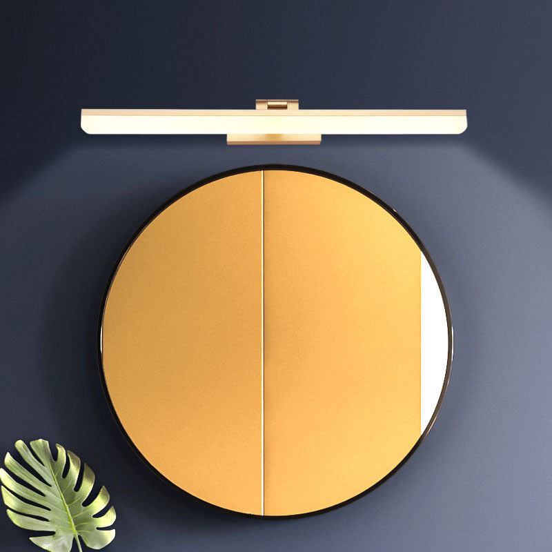 Modern Simple Mirror Cabinet Bathroom Wall Lights Metal Linear LED with Swivel Lamp Head Ambient Vanity Light