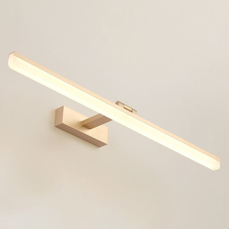 Modern Simple Mirror Cabinet Bathroom Wall Lights Metal Linear LED with Swivel Lamp Head Ambient Vanity Light