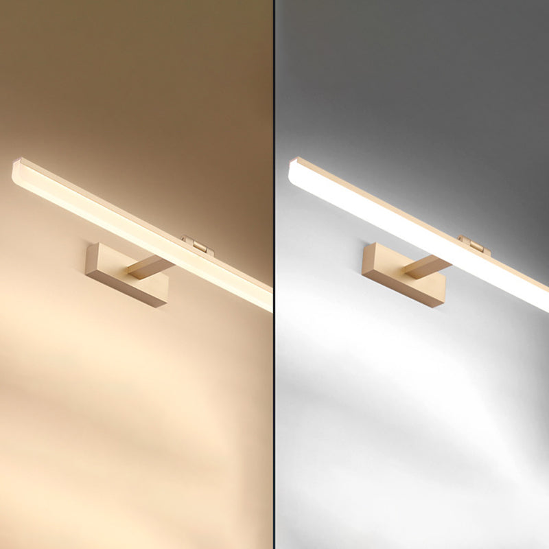 Modern Simple Mirror Cabinet Bathroom Wall Lights Metal Linear LED with Swivel Lamp Head Ambient Vanity Light