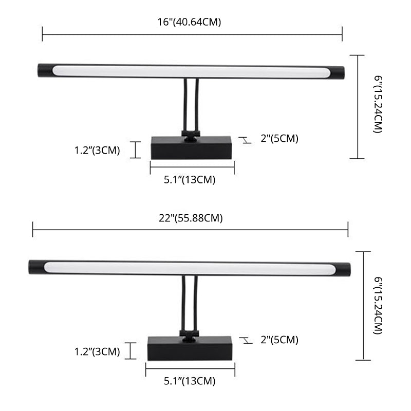 Adjustable Light Modern Bathroom Vanity Light with Swivel Lamp Head LED Metal Vanity Lights