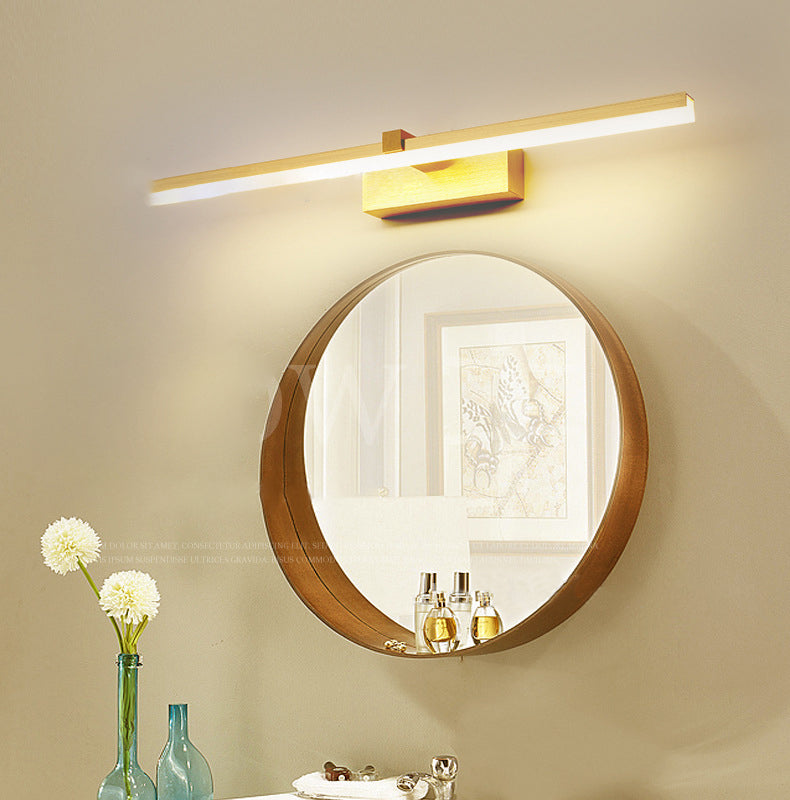 Modern Style Mirror Cabinet Bathroom Wall Lights Metal Linear Shade LED Ambient Vanity Lighting