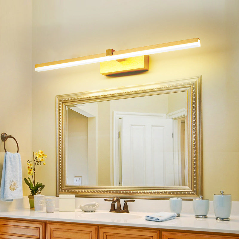 Modern Style Mirror Cabinet Bathroom Wall Lights Metal Linear Shade LED Ambient Vanity Lighting