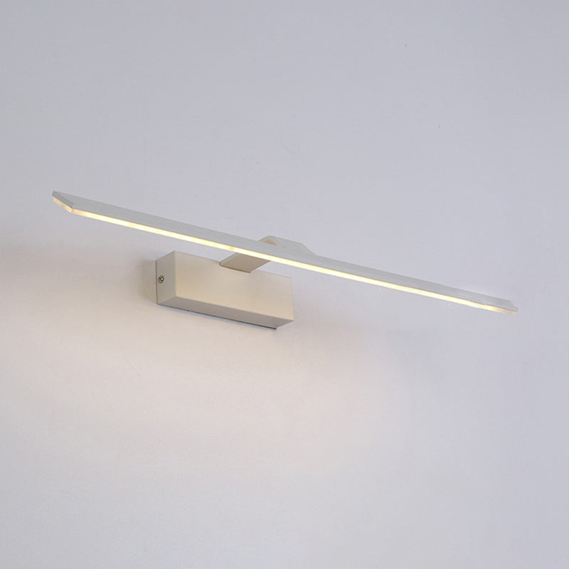 Minimalisme moderne Vanité de salle de bain en métal étanche en métal Lumières à LED acrylique linéaire