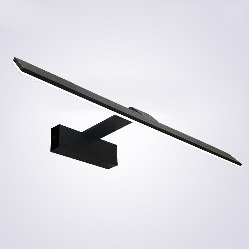 Minimalisme moderne Vanité de salle de bain en métal étanche en métal Lumières à LED acrylique linéaire