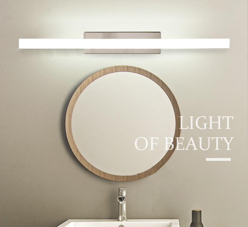 Adjustable Light Modern Minimalism Bathroom Vanity Light Linear LED Acrylic Vanity Lights in Chrome