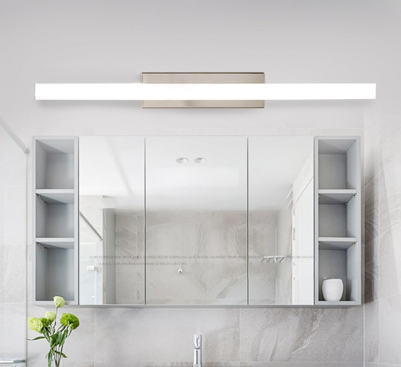 Adjustable Light Modern Minimalism Bathroom Vanity Light Linear LED Acrylic Vanity Lights in Chrome
