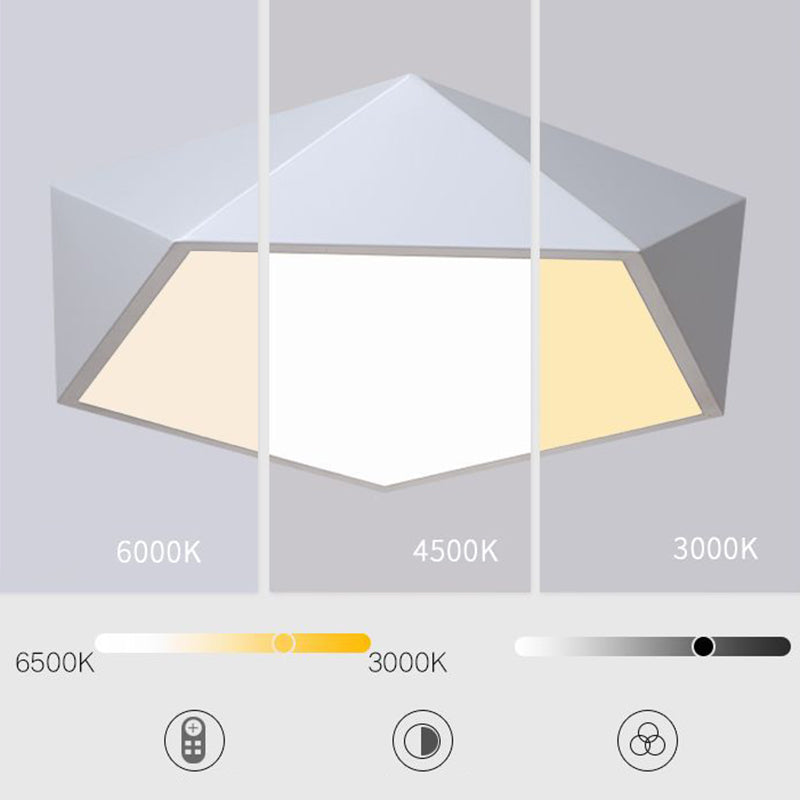 Modern Simplicity Paint Process Acryl Plafond Light Polygon Shape voor Slaapkamer