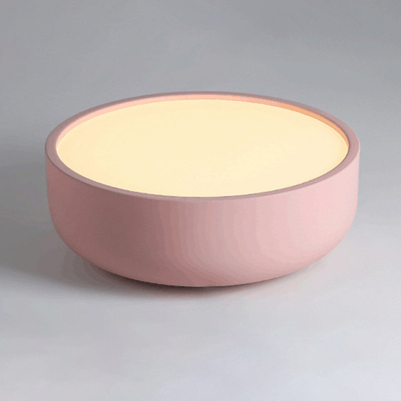 Plafonnier Macaron à 1 tête, matériau en fer, lumière blanche acrylique, éclairage encastré pour salon