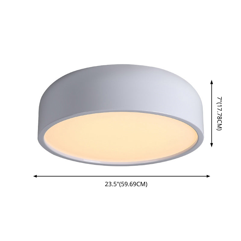 Plafonnier Macaron à 1 tête, matériau en fer, lumière blanche acrylique, éclairage encastré pour salon