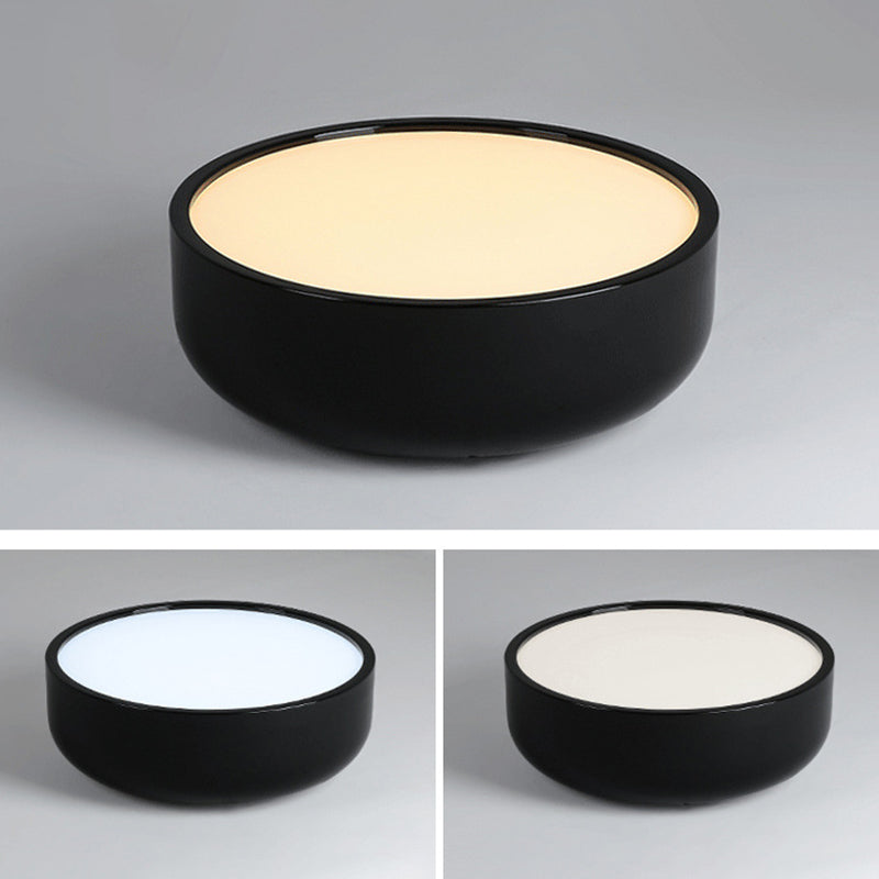 Plafonnier Macaron à 1 tête, matériau en fer, lumière blanche acrylique, éclairage encastré pour salon