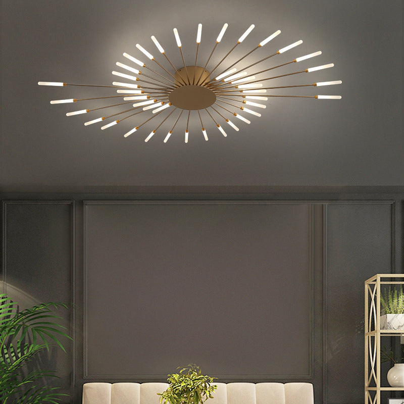 Feu d'artifice Semi-encastré, luminaire de plafond en acrylique, simplicité moderne, pour salon