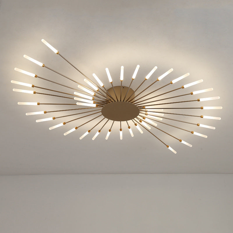 Feu d'artifice Semi-encastré, luminaire de plafond en acrylique, simplicité moderne, pour salon