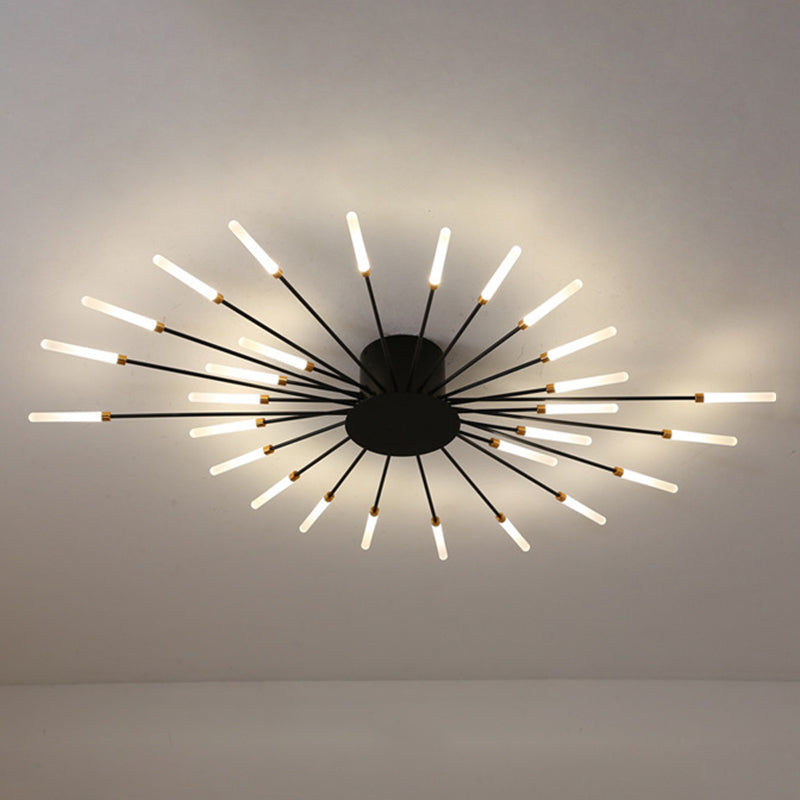 Feu d'artifice Semi-encastré, luminaire de plafond en acrylique, simplicité moderne, pour salon