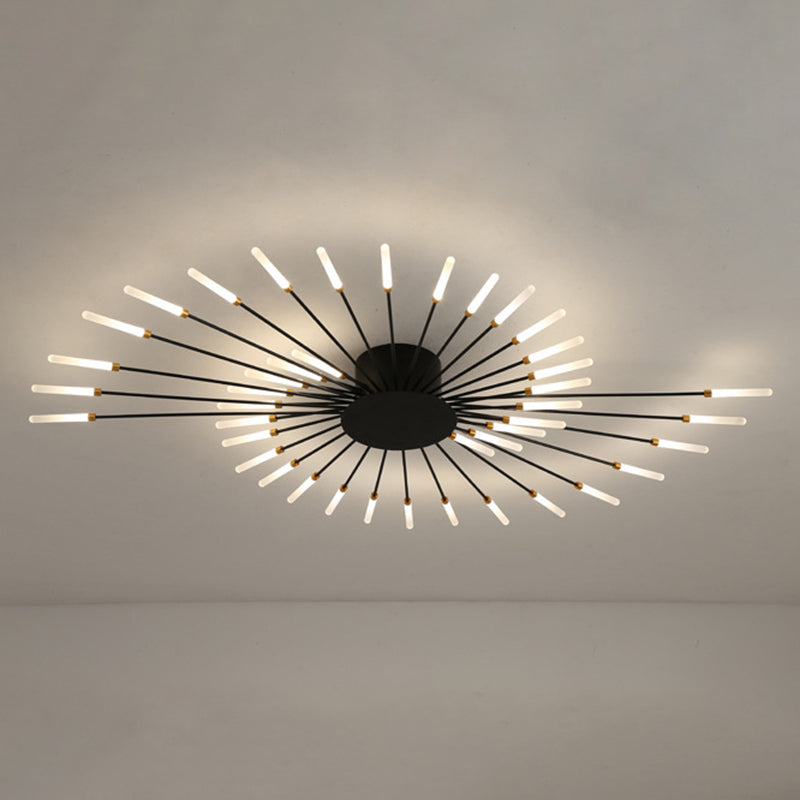 Feu d'artifice Semi-encastré, luminaire de plafond en acrylique, simplicité moderne, pour salon