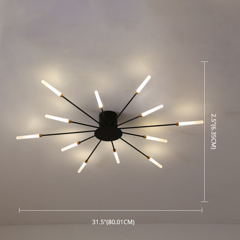 Feu d'artifice Semi-encastré, luminaire de plafond en acrylique, simplicité moderne, pour salon