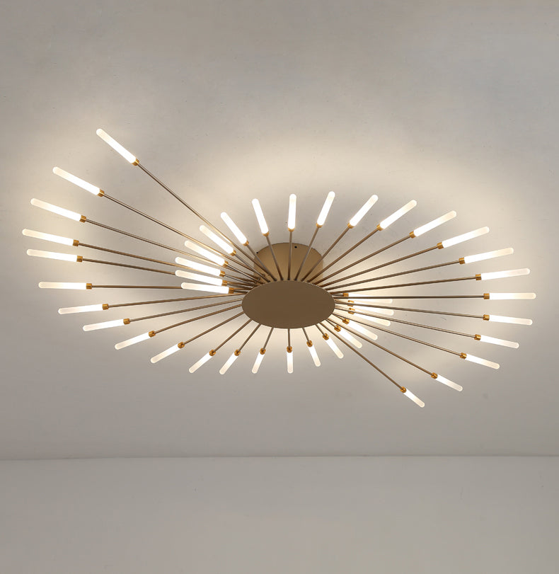Feu d'artifice Semi-encastré, luminaire de plafond en acrylique, simplicité moderne, pour salon