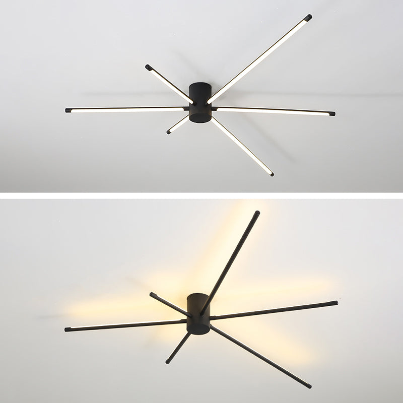 Strips Halbbündige Deckenleuchte Moderner Metall-LED-Deckenleuchte für halbbündige Montage