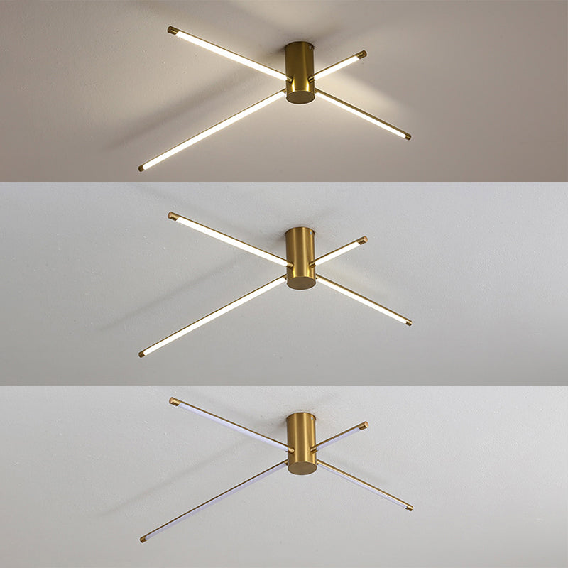 Strips Halbbündige Deckenleuchte Moderner Metall-LED-Deckenleuchte für halbbündige Montage
