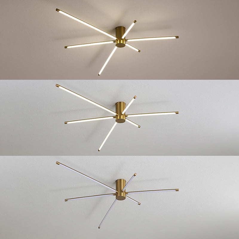 Strips Halbbündige Deckenleuchte Moderner Metall-LED-Deckenleuchte für halbbündige Montage
