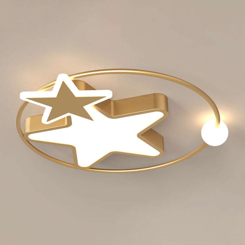 Plafonnier LED en forme d'étoiles en acrylique, Protection des yeux, lampe encastrée en aluminium de Style moderne pour chambre d'enfant