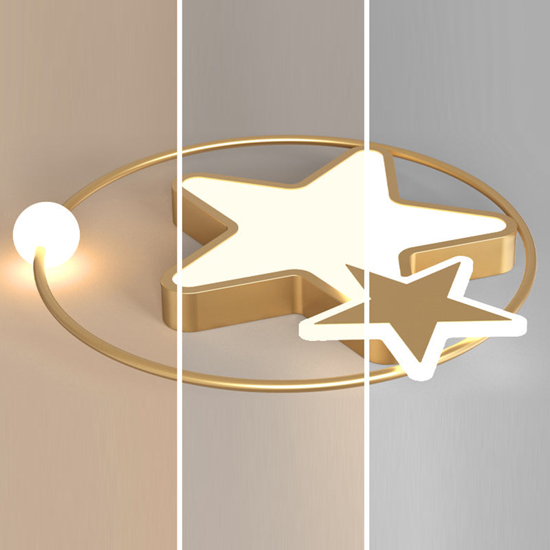 Plafonnier LED en forme d'étoiles en acrylique, Protection des yeux, lampe encastrée en aluminium de Style moderne pour chambre d'enfant