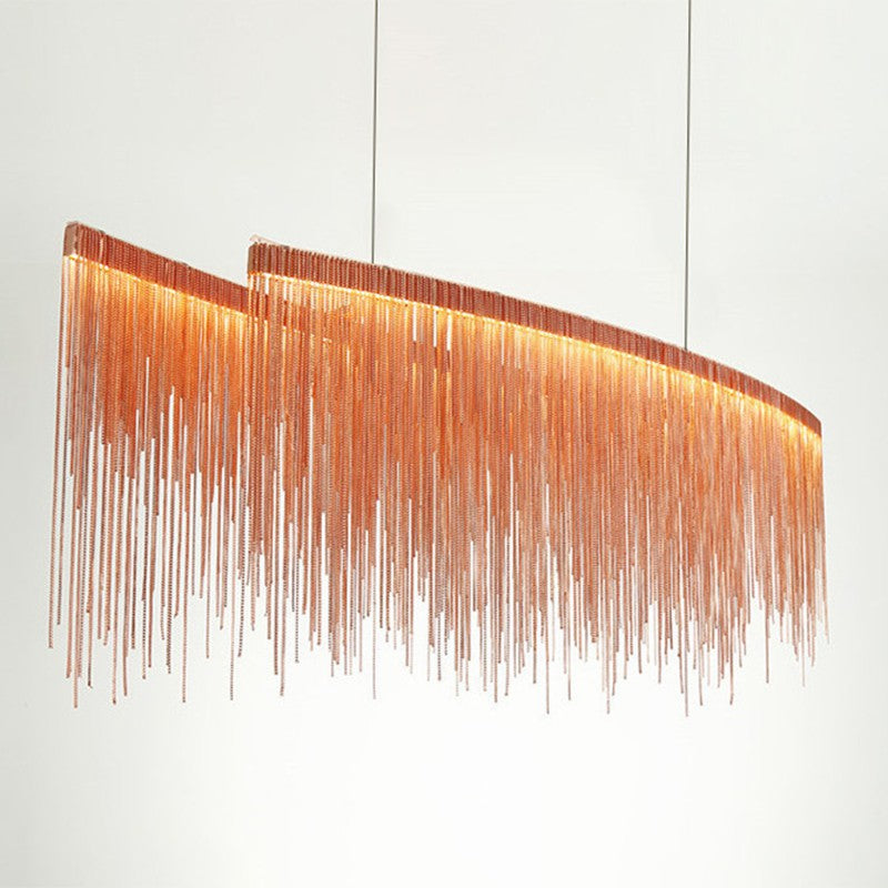 Aluminium kwast LED kroonluchter postmoderne stijl ophanglicht over eettafel