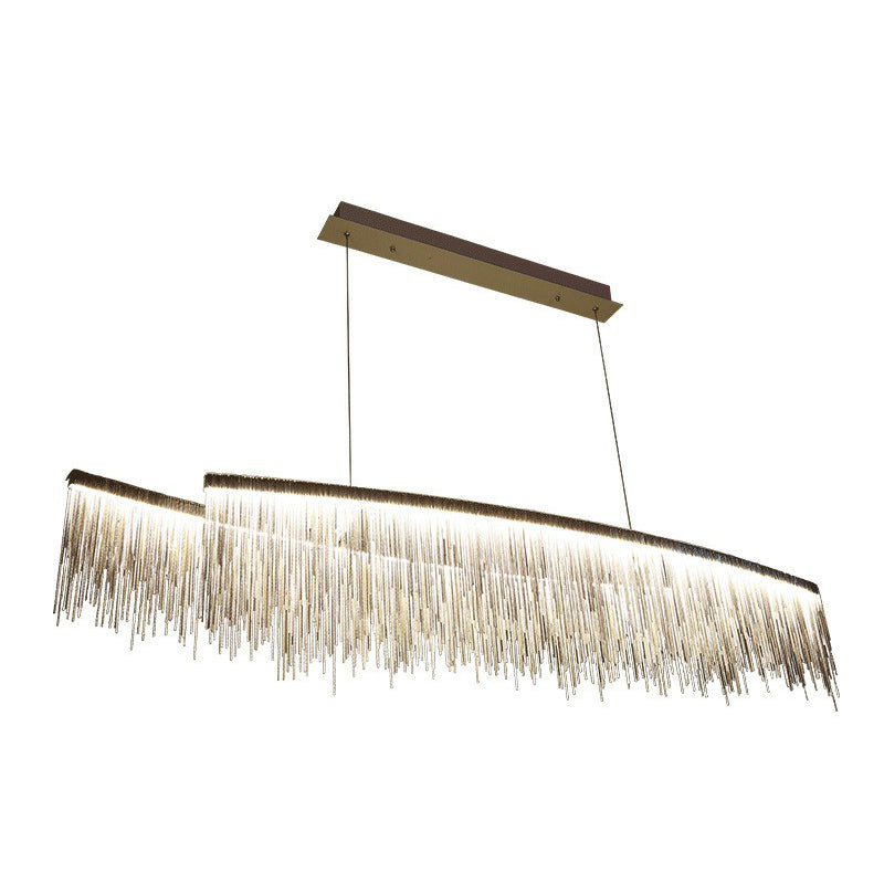 Aluminium kwast LED kroonluchter postmoderne stijl ophanglicht over eettafel