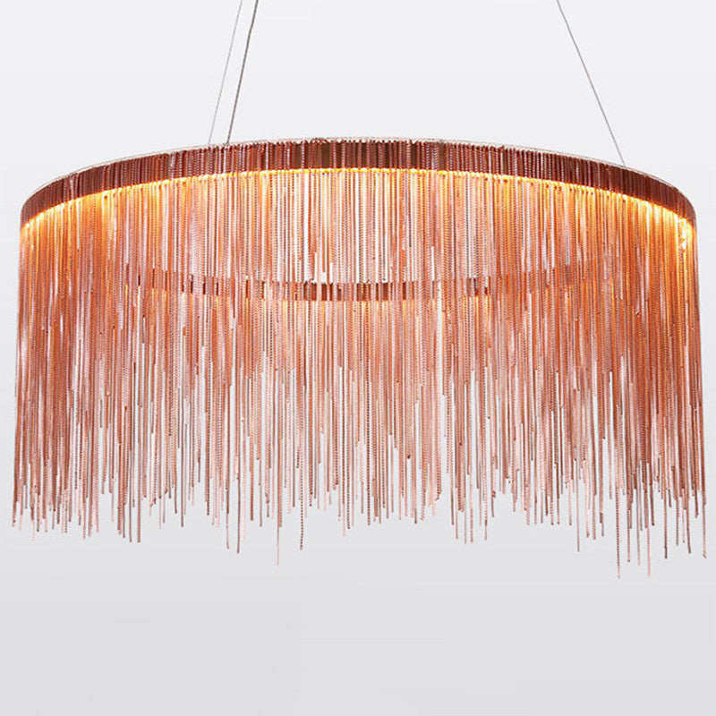 Aluminium kwast LED kroonluchter postmoderne stijl ophanglicht over eettafel