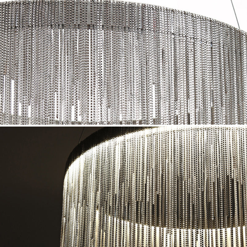 Aluminium kwast LED kroonluchter postmoderne stijl ophanglicht over eettafel