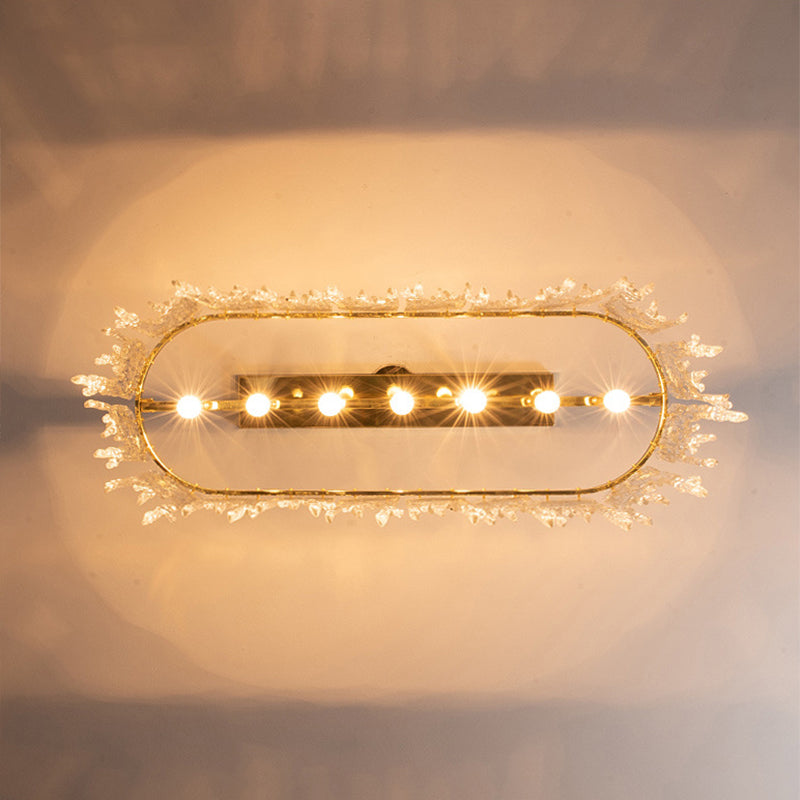 Modern Luxurious Island Pendant Lighting 7 Light Water Column Optical Crystal Island Ceiling Light for Living Room