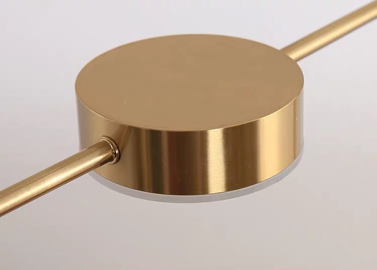 Minimalist Linear Island Lighting Metal 5-Light Dining Room LED Hanging Pendant Light