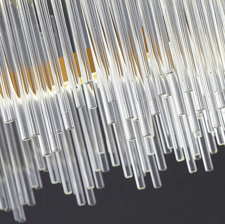 Crystal Sticks Pendant Lighting Minimalist Gold LED Island Lighting Fixture for Dinner