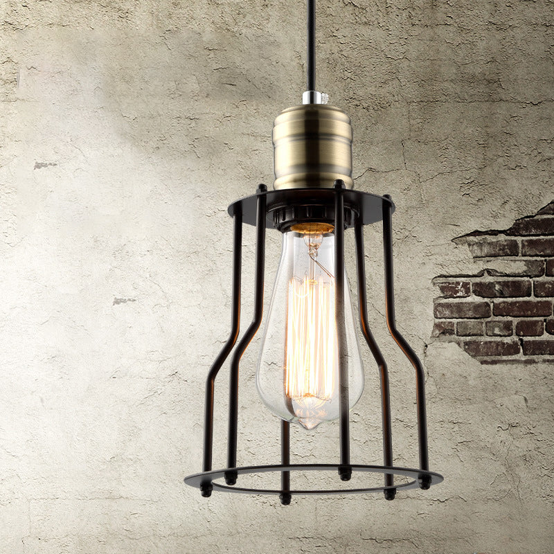 Spider metalen hanglamp armatuur industrieel retro restaurant plafond hang licht in zwart