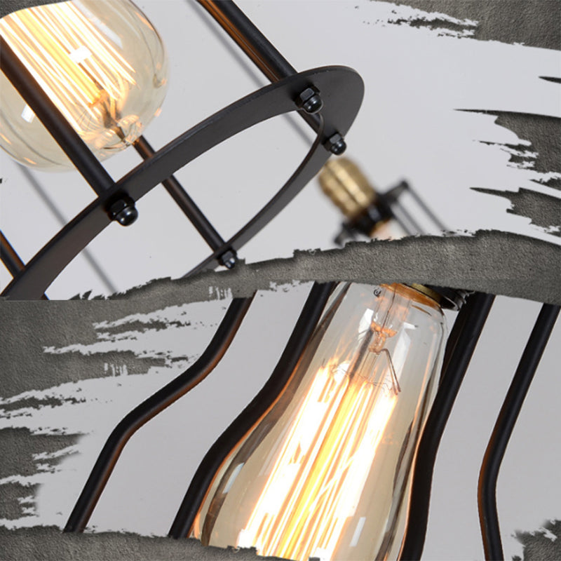 Spider metalen hanglamp armatuur industrieel retro restaurant plafond hang licht in zwart