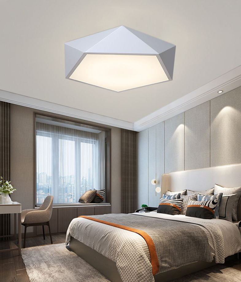 Modern Simplicity Paint Process Acryl Plafond Light Polygon Shape voor Slaapkamer
