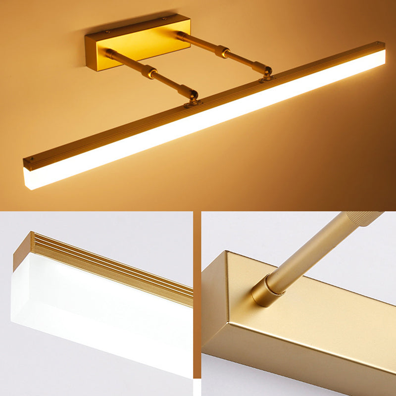 Moderne Einfachheit Rechteck Eitelkeitsleuchte Acryl -Wandbeleuchtung für Badezimmer