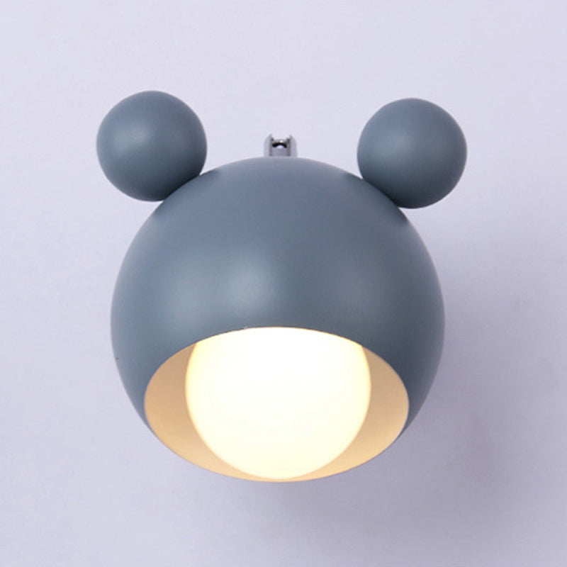 Nordic Modern Simple Children Style Panda Macaron Bedroom Wall Lamp