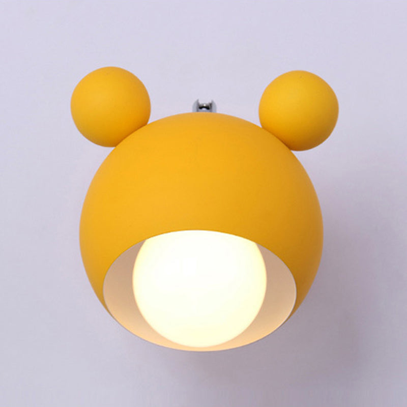 Nordic Modern Simple Children Style Panda Macaron Bedroom Wall Lamp
