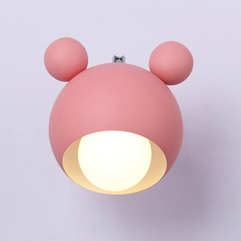 Nordic Modern Simple Children Style Panda Macaron Bedroom Wall Lamp