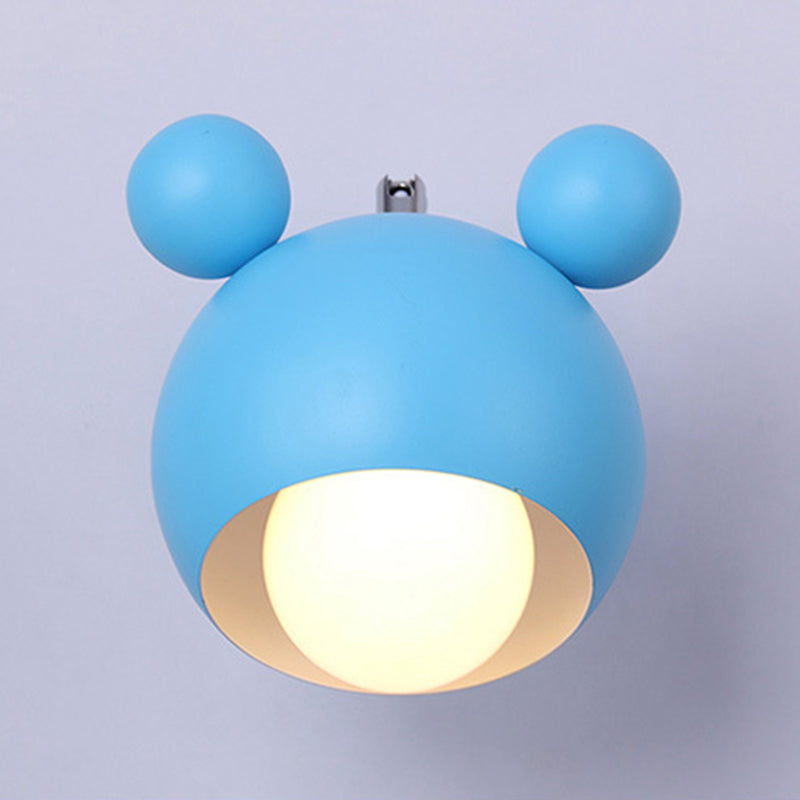 Nordic Modern Simple Children Style Panda Macaron Bedroom Wall Lamp