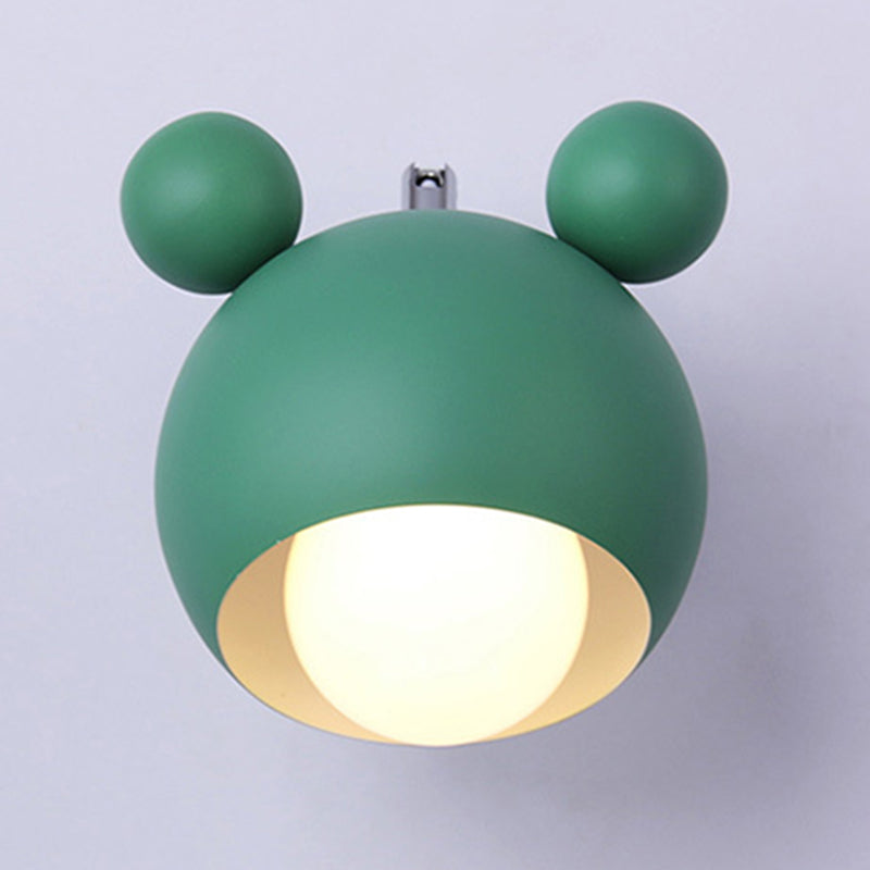 Nordic Modern Simple Children Style Panda Macaron Bedroom Wall Lamp