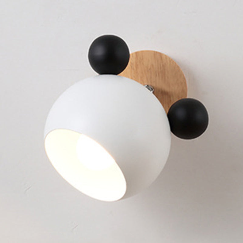 Nordic Modern Simple Children Style Panda Macaron Bedroom Wall Lamp