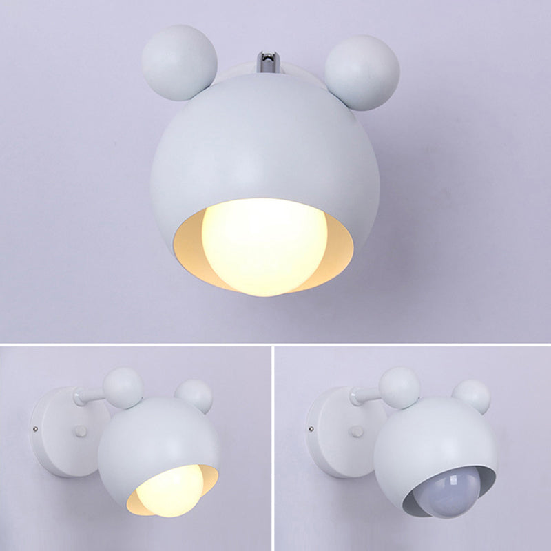Nordic Modern Simple Children Style Panda Macaron Bedroom Wall Lamp