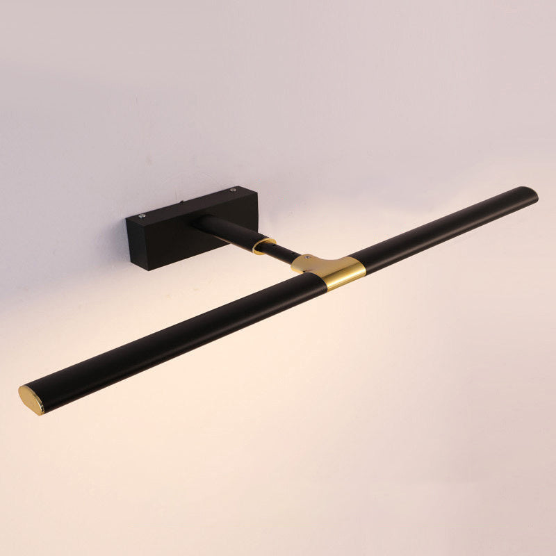 Elongated Vanity Light Fixtures Modern Simplicity Metallic Wall Mount Lamp for Bathroom