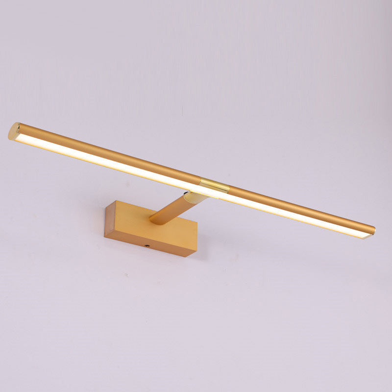 Elongated Vanity Light Fixtures Modern Simplicity Metallic Wall Mount Lamp for Bathroom