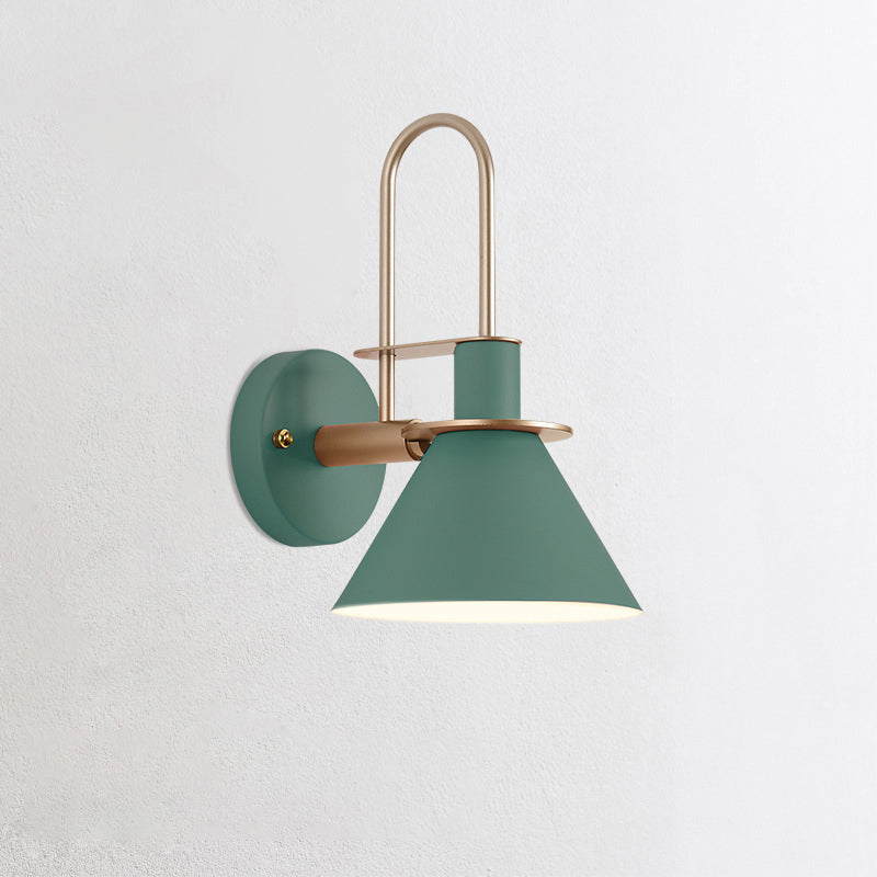 1 testa Macaron Iron Wall Sconce Plampshade Lampade per camera da letto