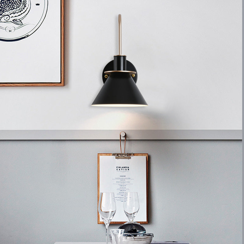 1 testa Macaron Iron Wall Sconce Plampshade Lampade per camera da letto