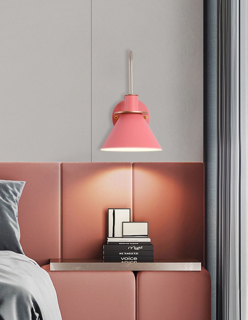 1 testa Macaron Iron Wall Sconce Plampshade Lampade per camera da letto